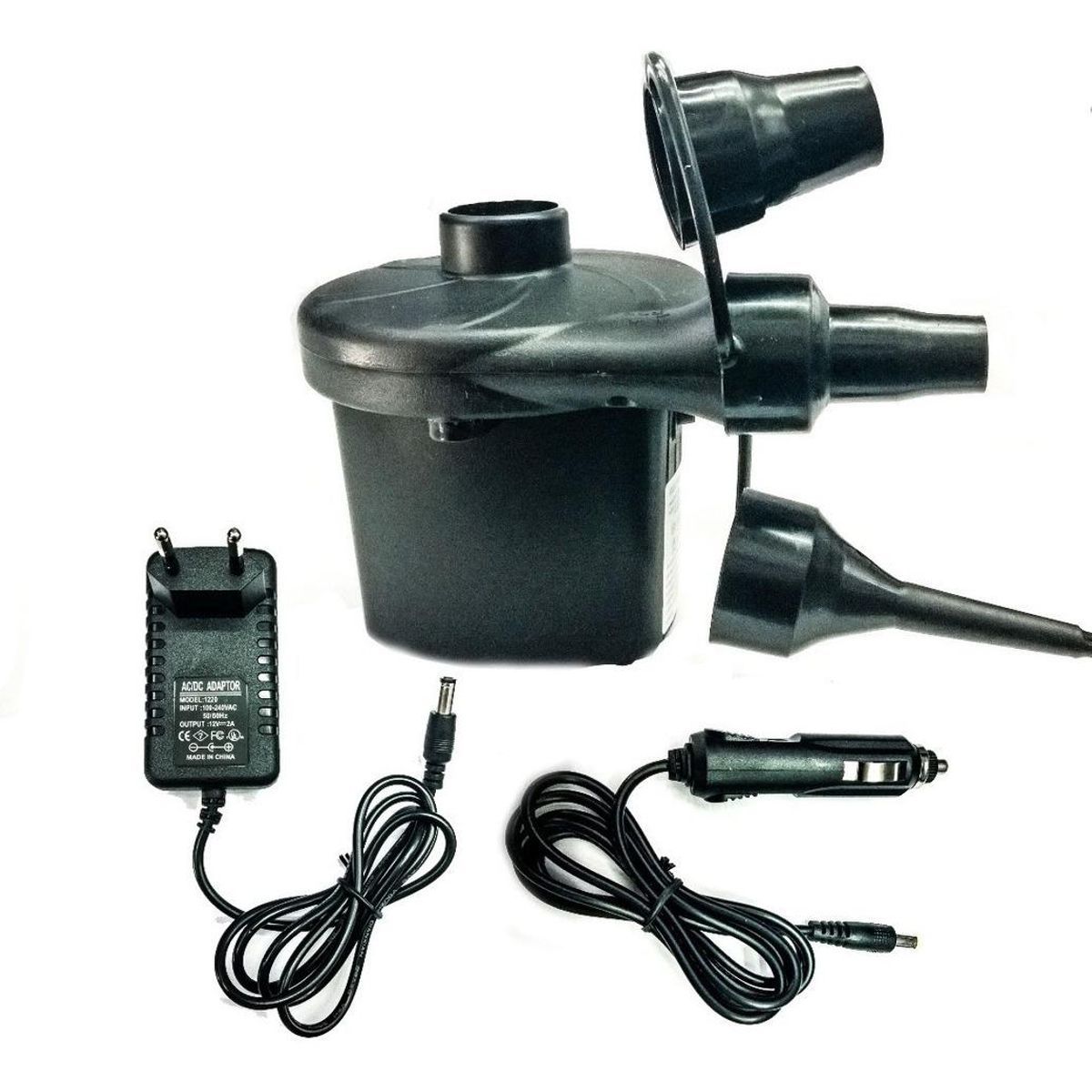 GENERICO - Inflador Eléctrico Multifuncional 220V12V - Pack de 2.