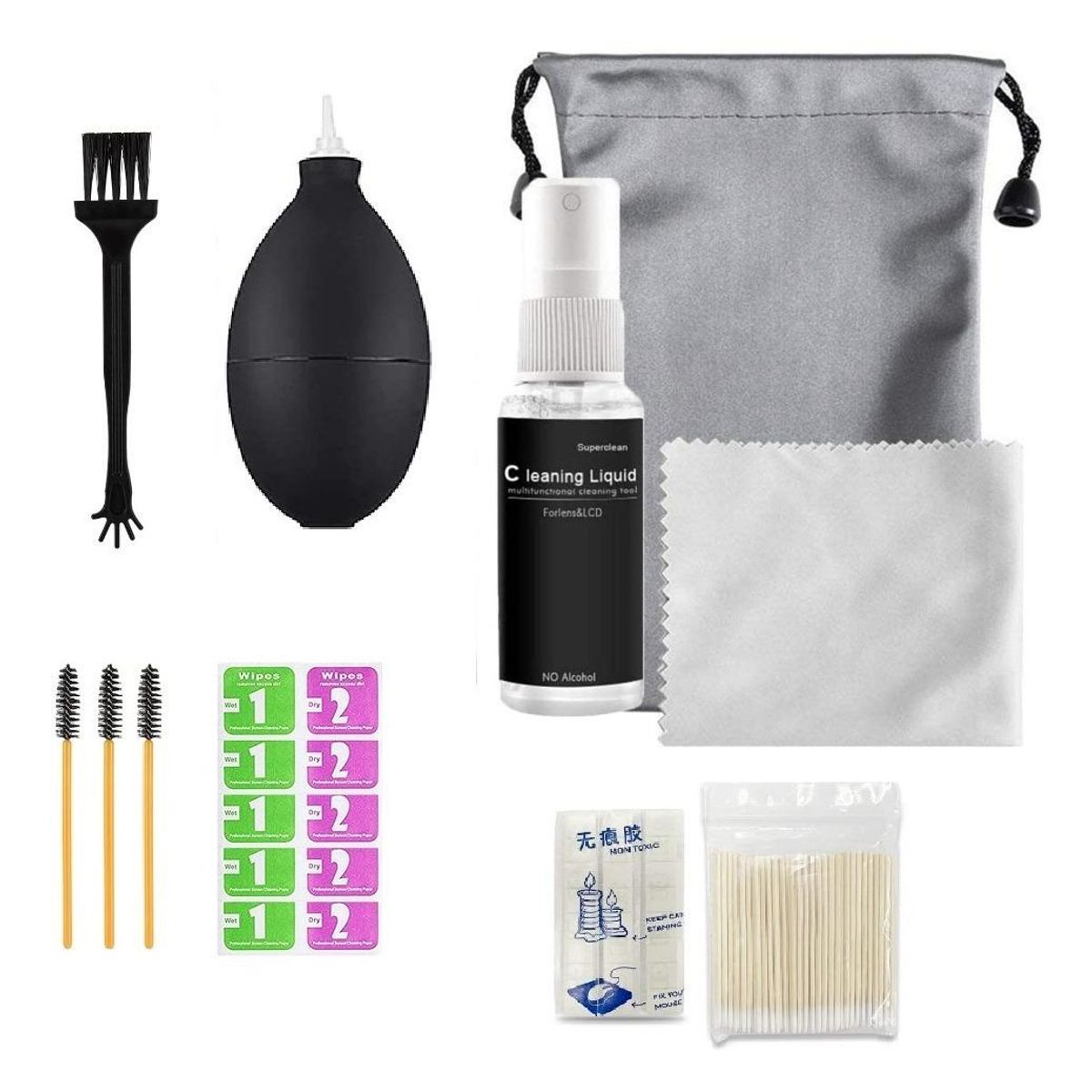 GENERICO - Kit de Limpieza para Auriculares y Dispositivos Electrónicos