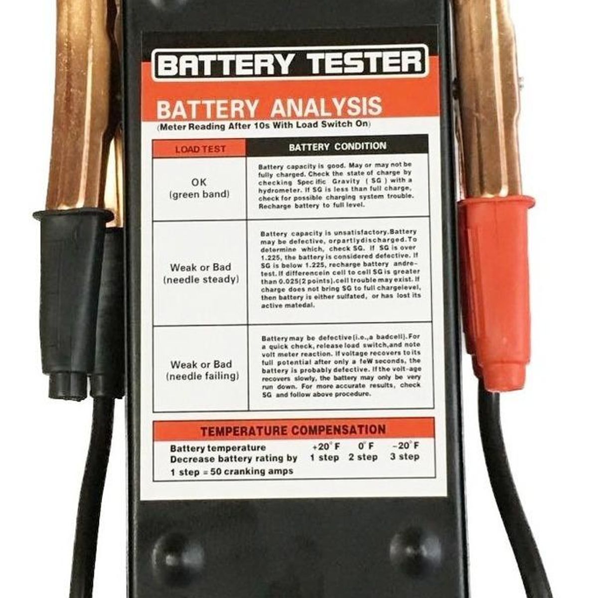 GENERICO - Tester Digital para Medición de Baterías 6V y 12V