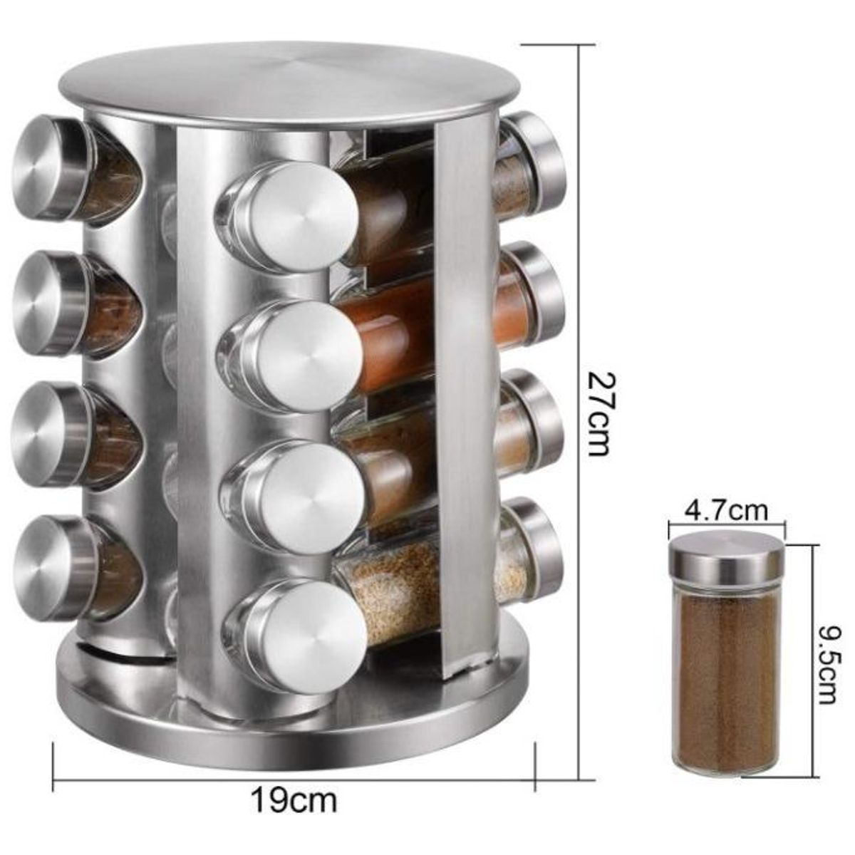 GENERICO - Especiero Giratorio Multifuncional para 14 Condimentos