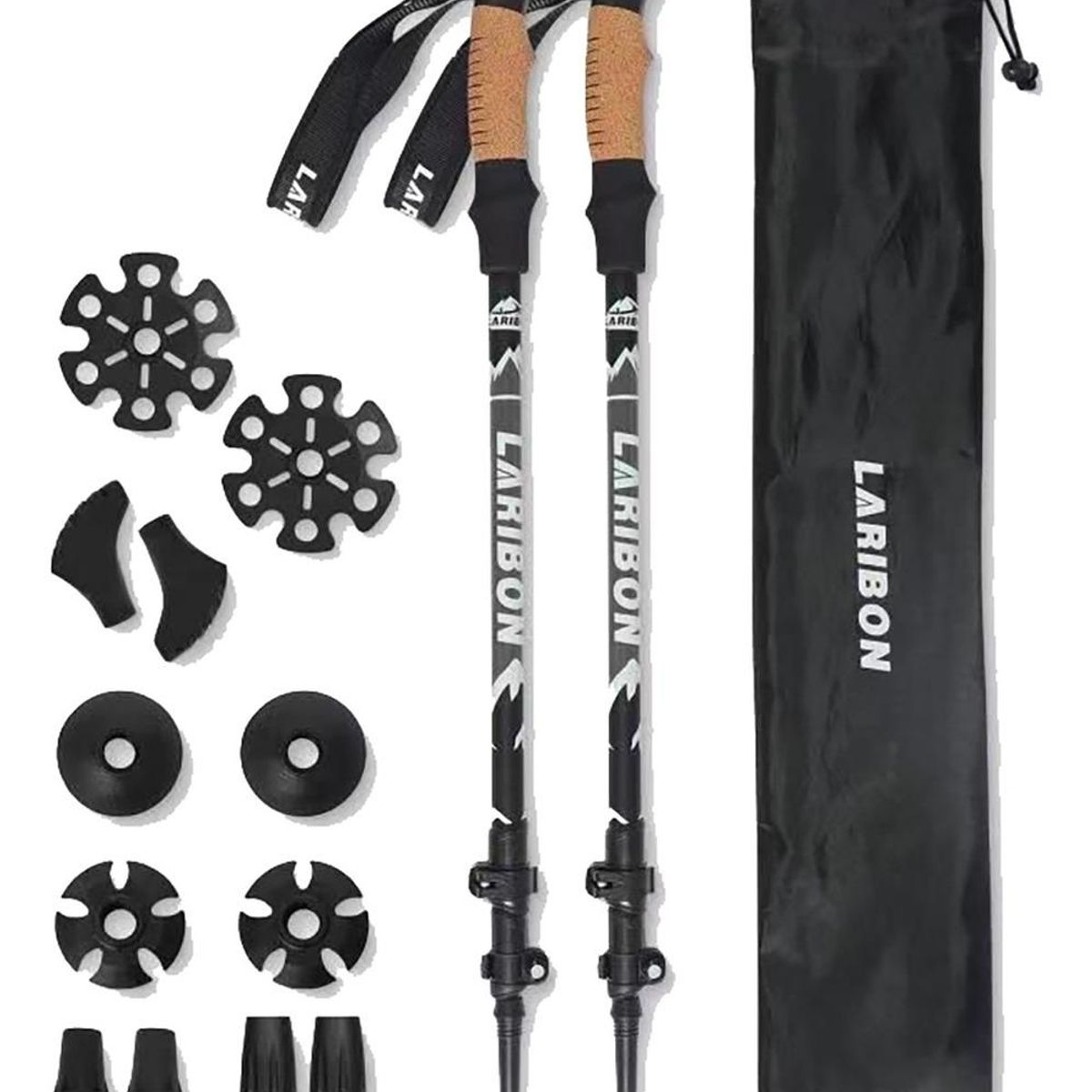 GENERICO - Bastones de Trekking Telescópicos de Aluminio 7075