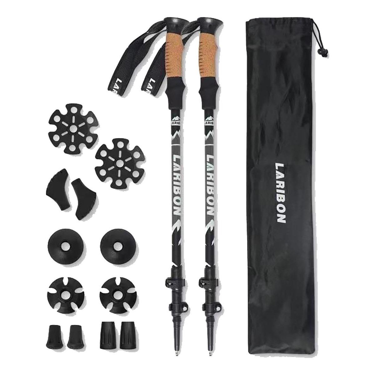 GENERICO - Bastones de Trekking Telescópicos de Aluminio 7075