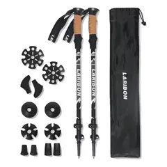 GENERICO - Bastones de Trekking Telescópicos de Aluminio 7075