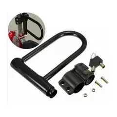 GENERICO - Candado Ulock de Acero con Soporte para Bicicleta