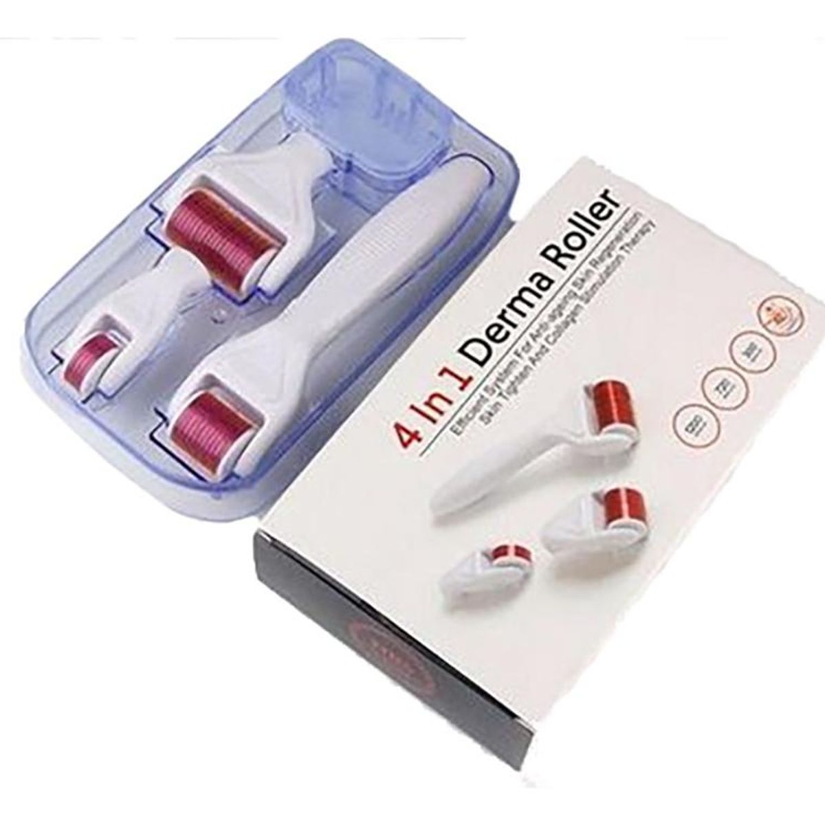 GENERICO - Rodillo Facial 4 en 1 con Micro Agujas para Estimulación