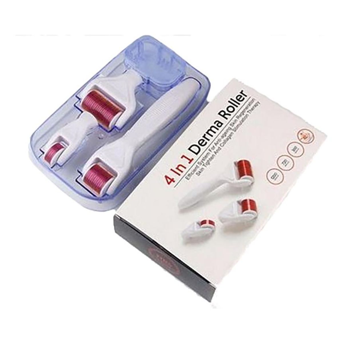 GENERICO - Rodillo Facial 4 en 1 con Micro Agujas para Estimulación