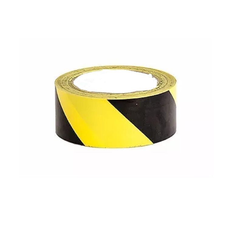 GENERICO - Cinta Demarcadora de Seguridad Amarilla y Negra 48mm x 18m