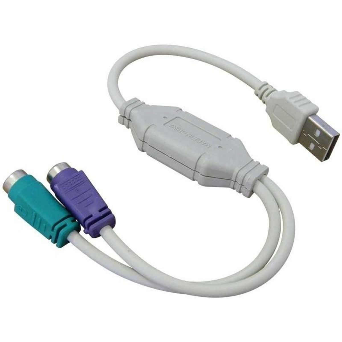 GENERICO - Adaptador USB a PS2 para Teclado y Mouse - X20 Unidades