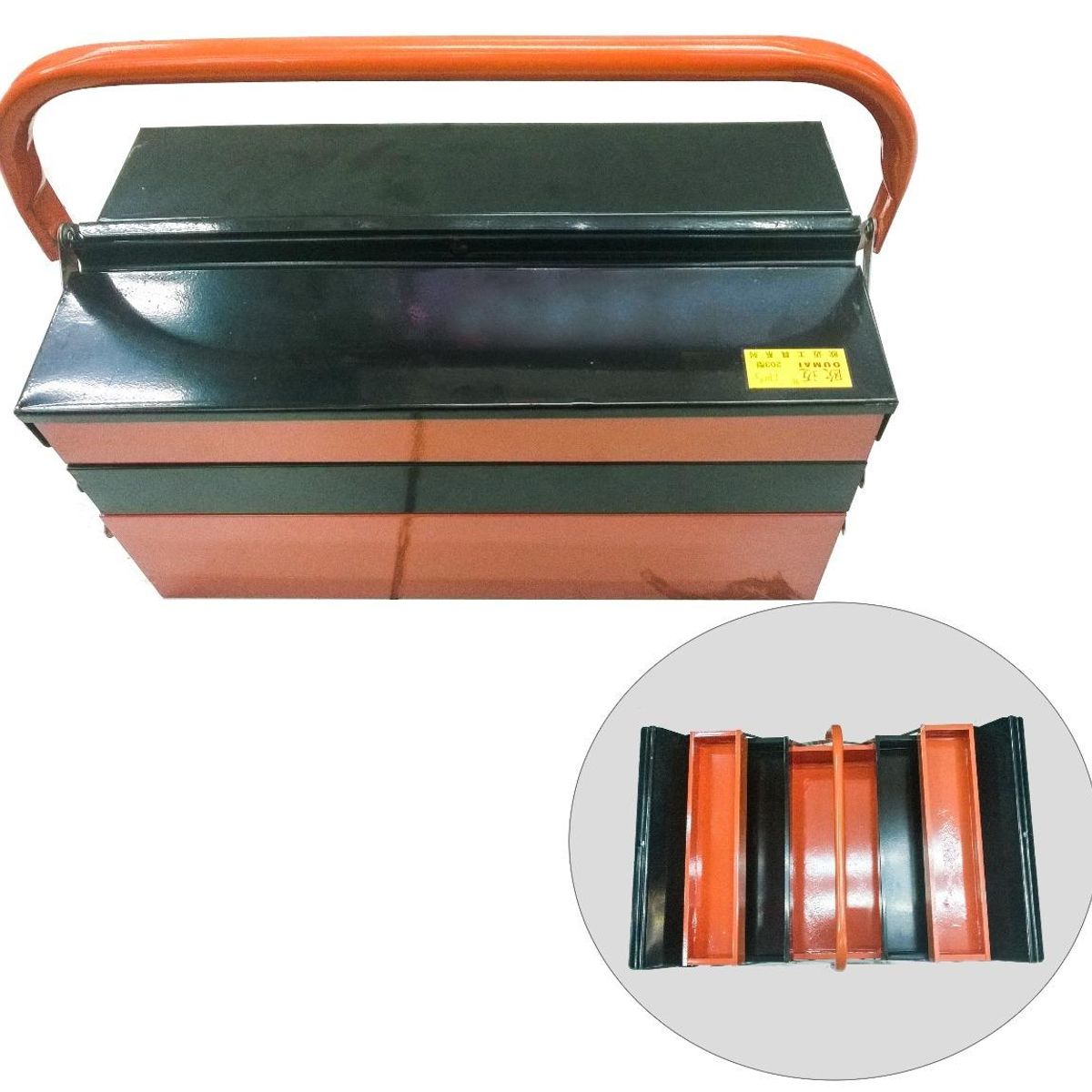 GENERICO - Caja Metálica con 5 Compartimentos para Herramientas