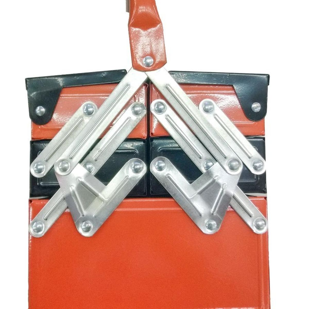 GENERICO - Caja Metálica con 5 Compartimentos para Herramientas