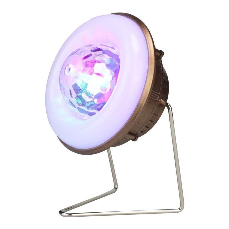 GENERICO - Linterna Solar Led 2 En 1 con Luz Giratoria RGB