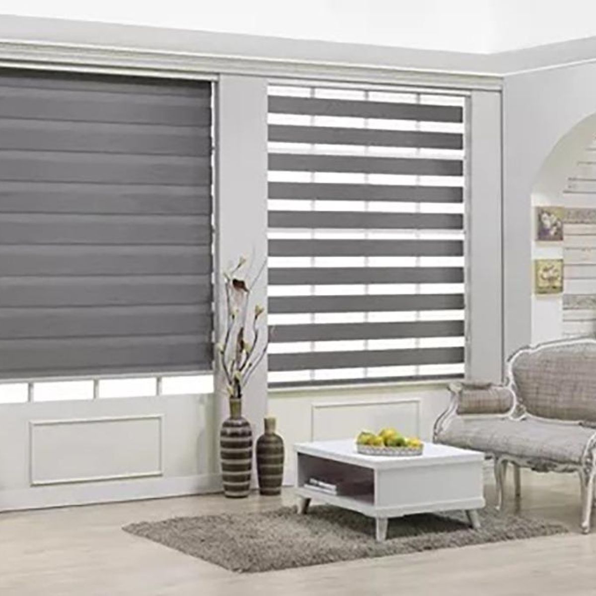 GENERICO - Cortina Roller Duo Zebra Doble 100x180cm para Control de Luz