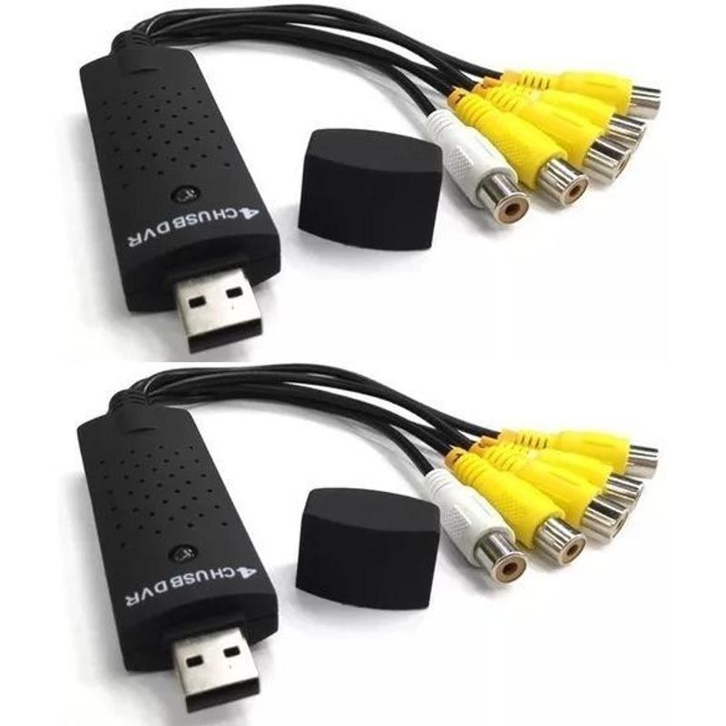 GENERICO - Tarjeta Capturadora USB DVR 4 Canales para CCTV