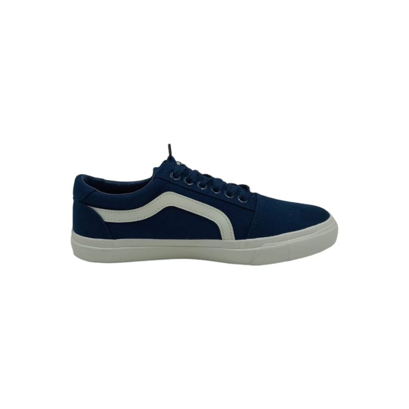 HERIEL - Zapatilla Azul Lona Baja.