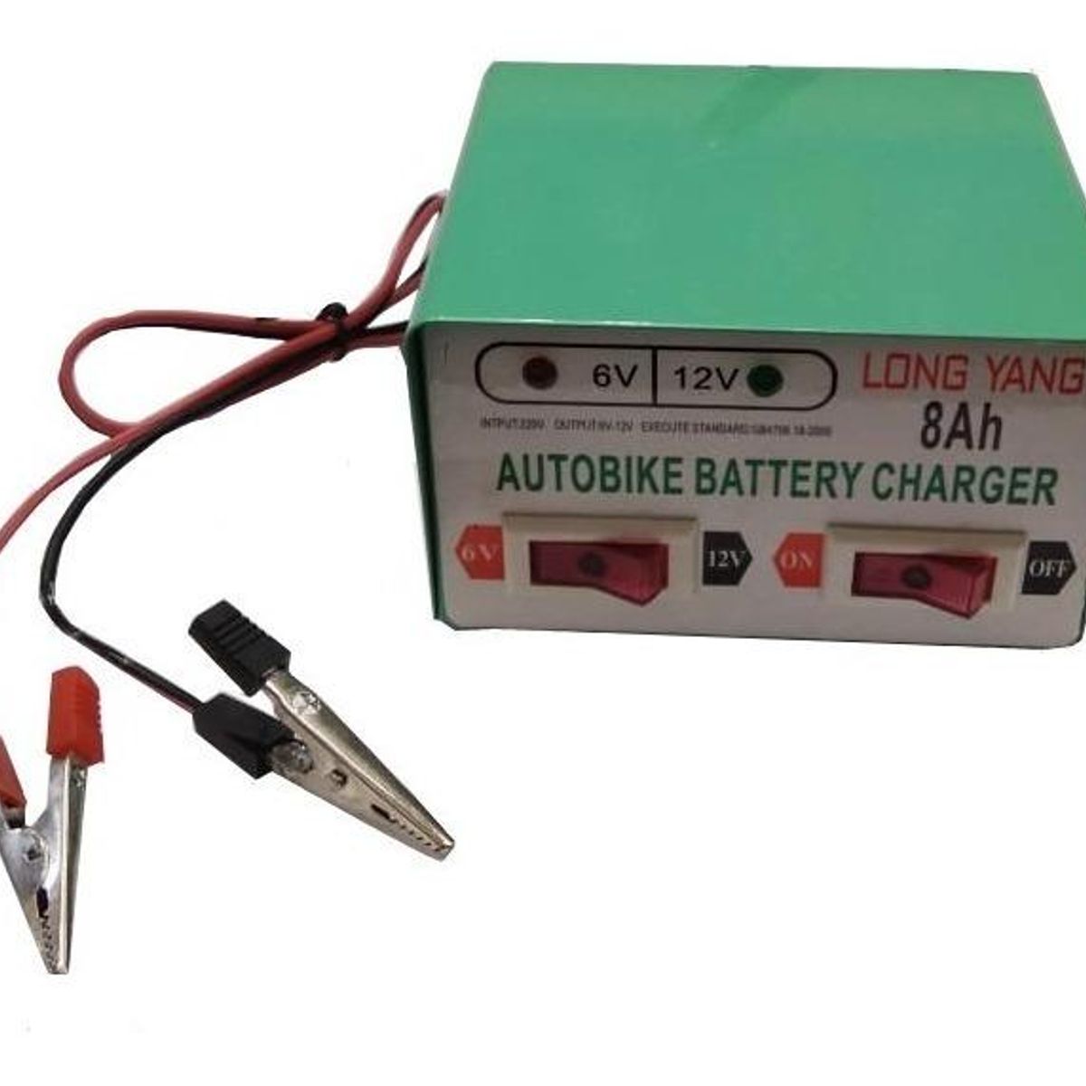 GENERICO - Cargador de Batería para Autos y Motos 12V6V - 8A Compacto
