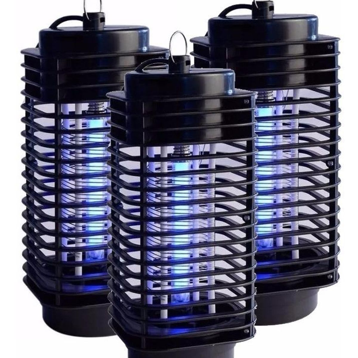 GENERICO - Pack de 3 Lámparas UV Mata Mosquitos Eléctricas