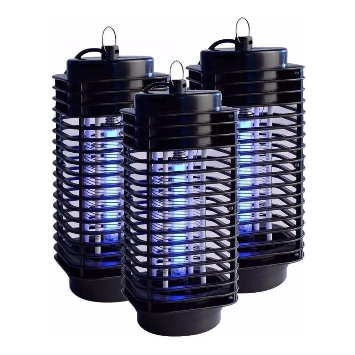 GENERICO - Pack de 3 Lámparas UV Mata Mosquitos Eléctricas