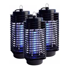 GENERICO - Pack de 3 Lámparas UV Mata Mosquitos Eléctricas