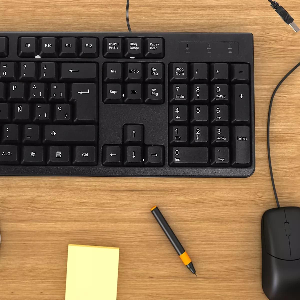 GENERICO - Teclado y Mouse Alámbrico H-8810 con Diseño Ergonómico