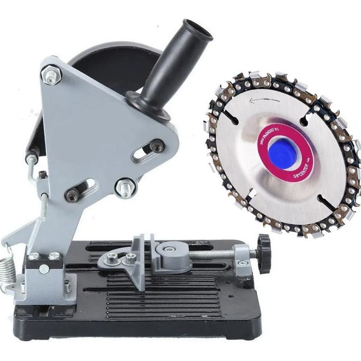GENERICO - Soporte para Esmeril Angular y Disco Sierra para Cortes Precisos