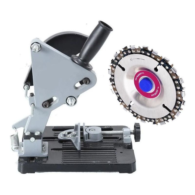 GENERICO - Soporte para Esmeril Angular y Disco Sierra para Cortes Precisos