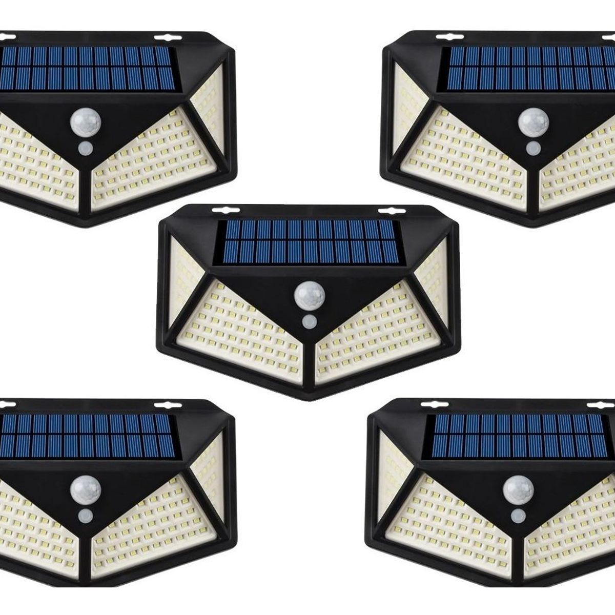 GENERICO - Pack de 5 Lámparas Solares LED de Exterior con Sensor de Movimiento