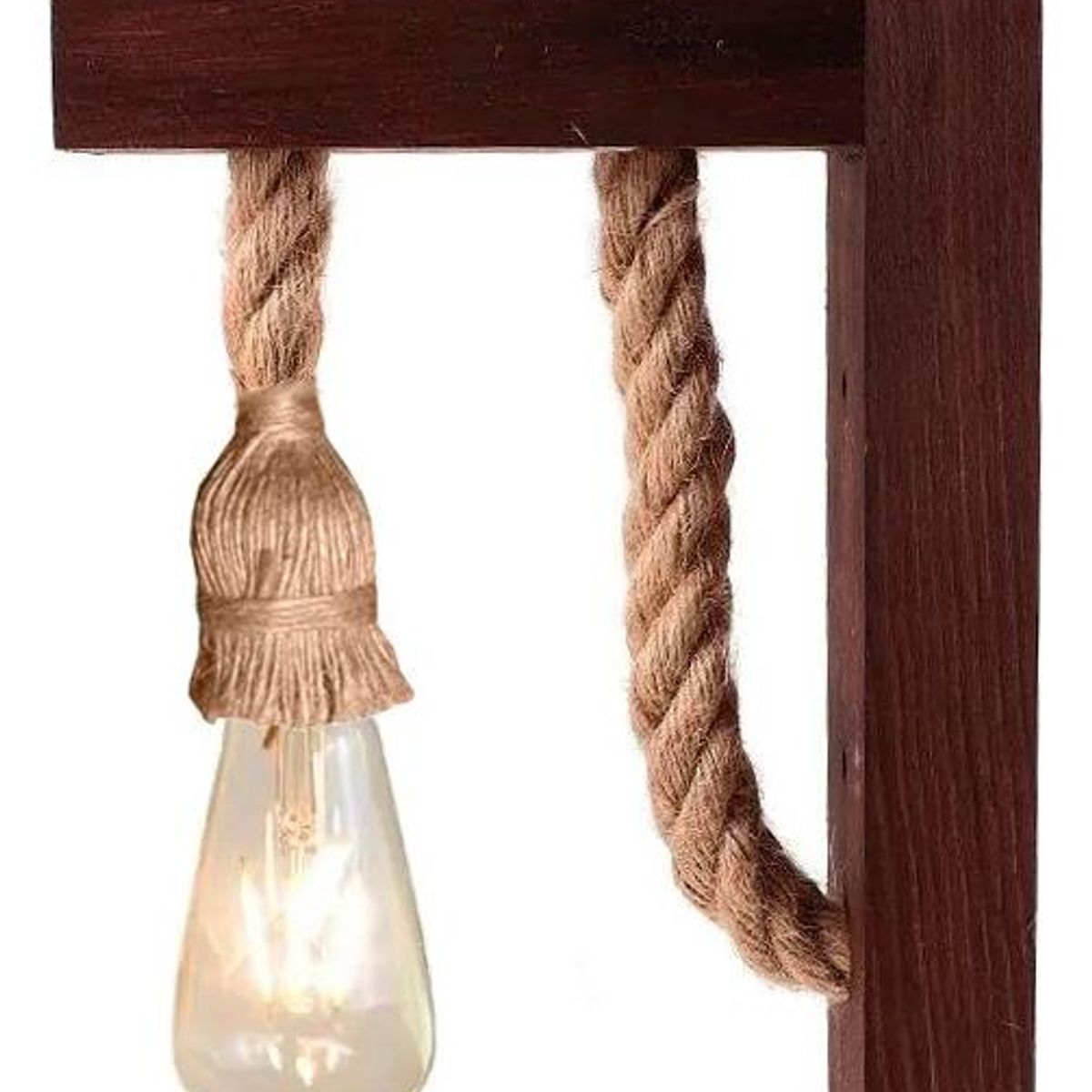 GENERICO - Lámpara de Pared Vintage de Madera con Diseño Rústico