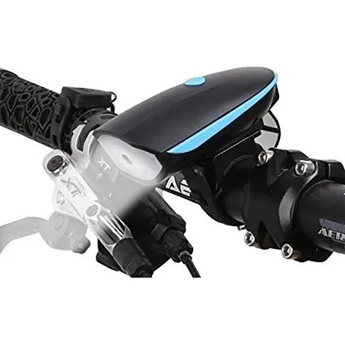 GENERICO - Luz LED 250 Lúmens y Bocina Recargable para Bicicleta
