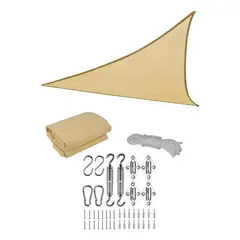GENERICO - Vela Sombra Triangular Impermeable 35x35m - Kit de Instalación
