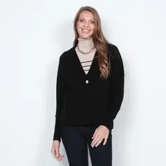 WADOS - CHALECO MANGA LARGA CON SOLAPA Y BOLSILLO EN DELANTERO