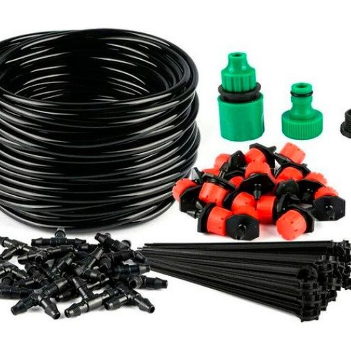 GENERICO - Kit de Riego por Goteo para Jardín con Manguera y Accesorios