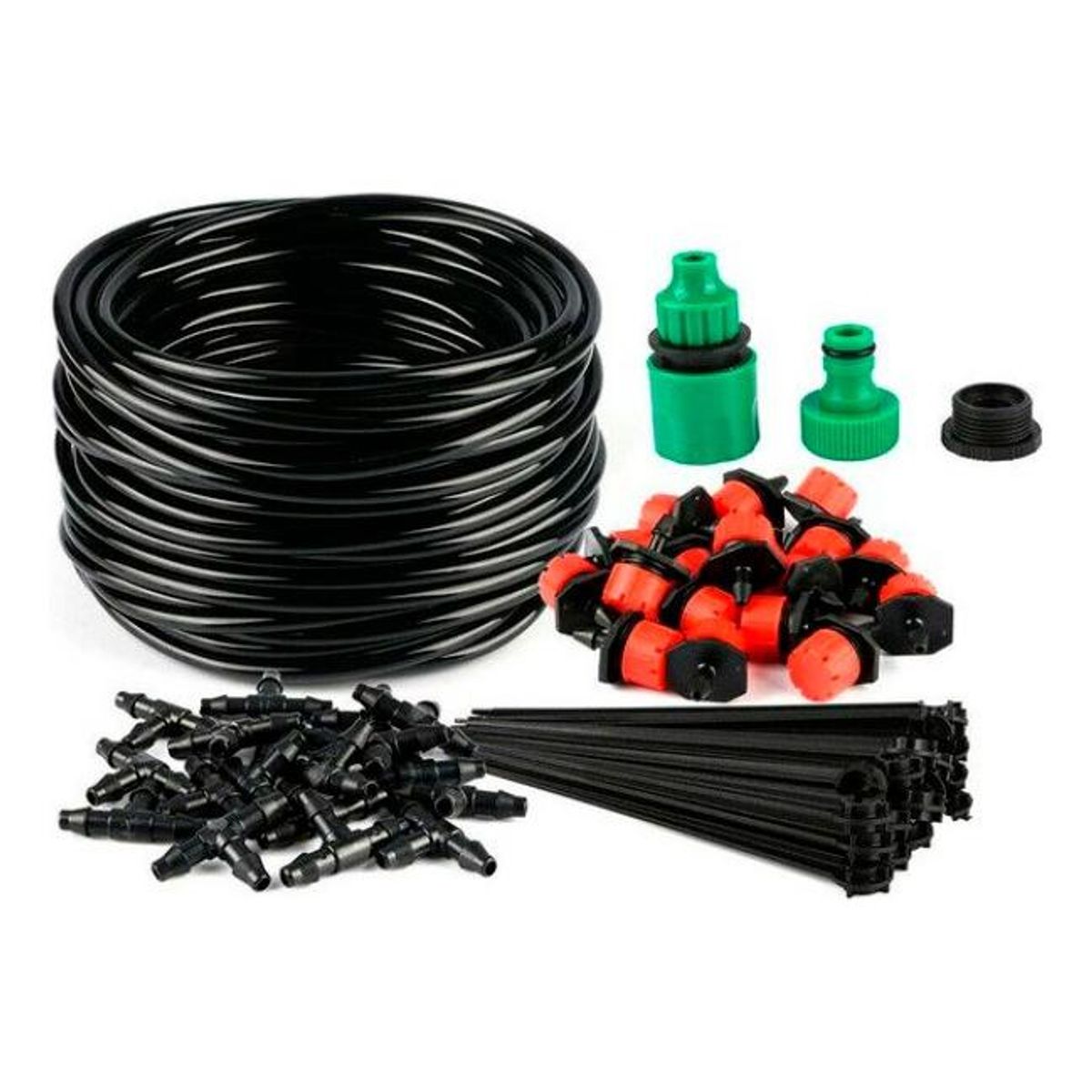 GENERICO - Kit de Riego por Goteo para Jardín con Manguera y Accesorios