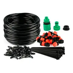 GENERICO - Kit de Riego por Goteo para Jardín con Manguera y Accesorios
