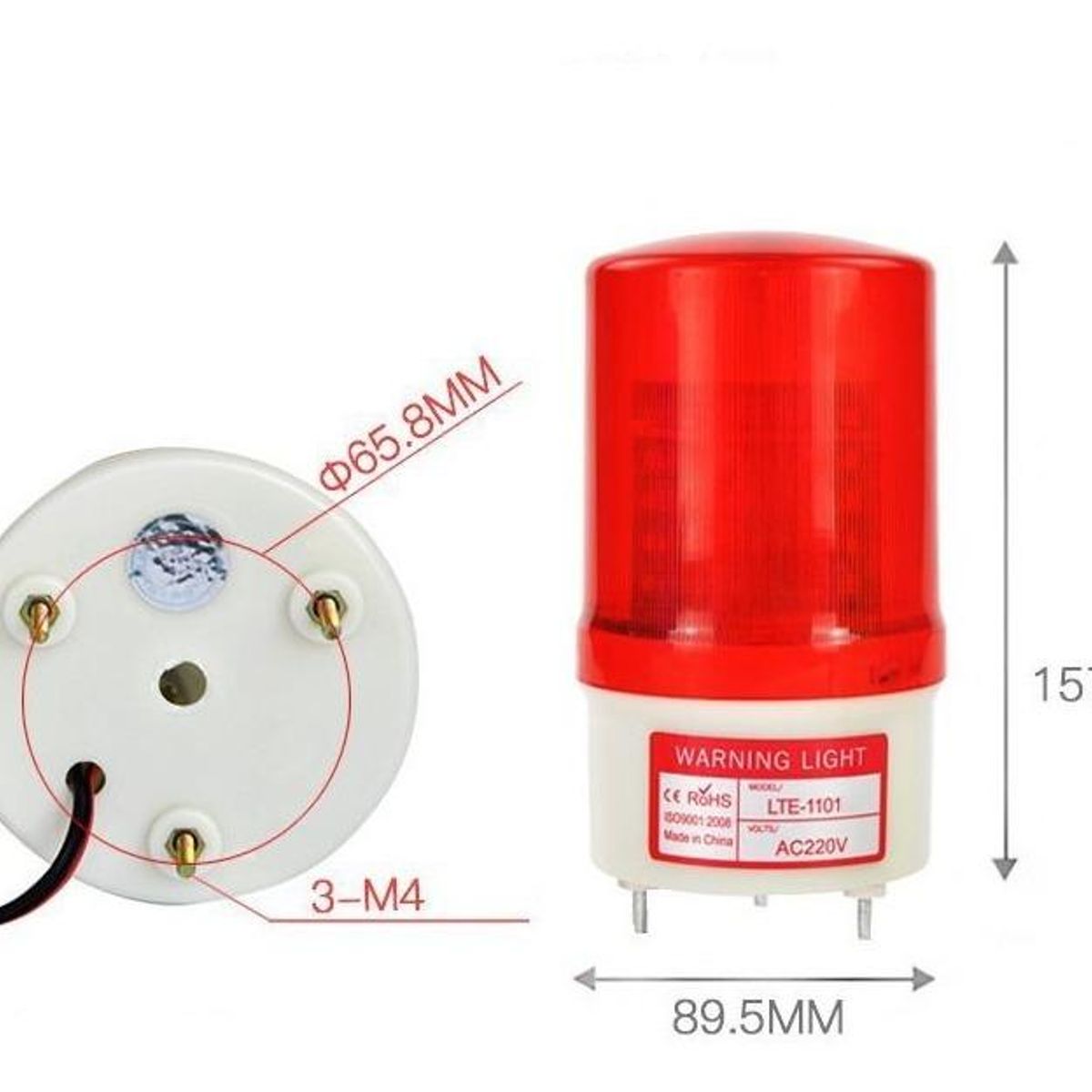 GENERICO - Lámpara LED Baliza Giratoria de Alerta para Emergencias