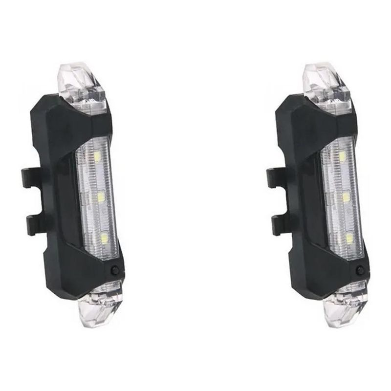 GENERICO - Pack 10 Luces LED Recargables para Bicicleta - Impermeables
