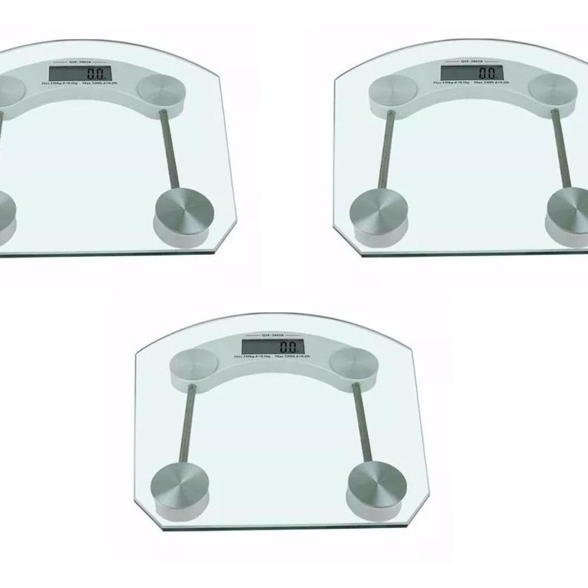 GENERICO - Balanza Digital de Baño con Pantalla de Vidrio Templado