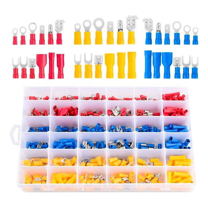GENERICO - Kit de 840 Terminales Conectores de Cable Aislados