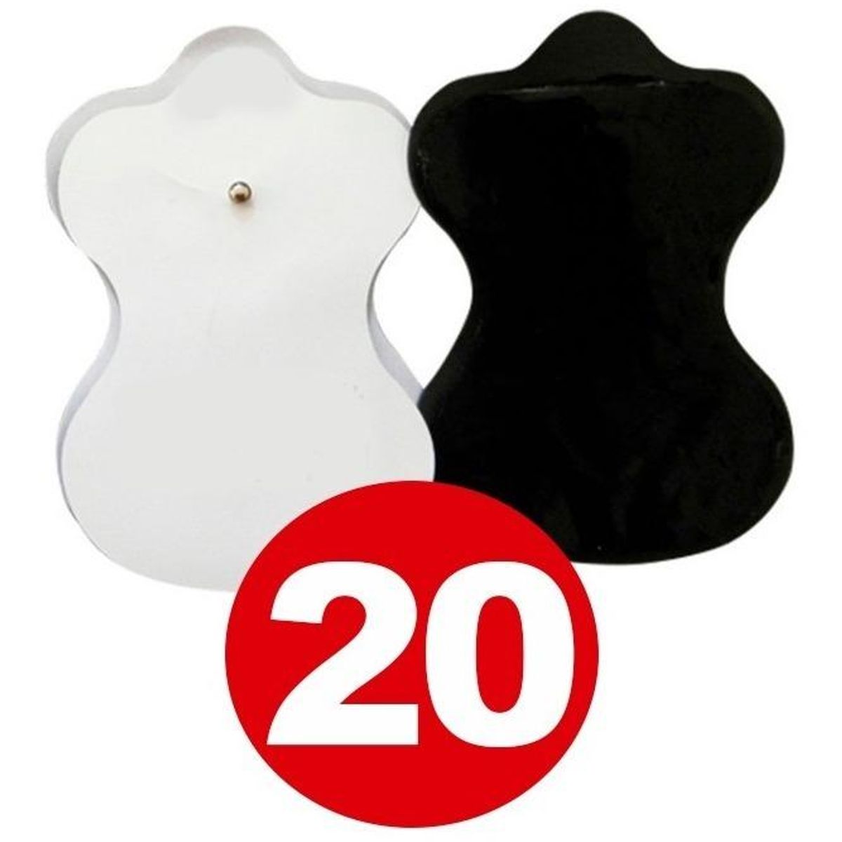 GENERICO - Pack de 20 Repuestos Parches para Electroterapia