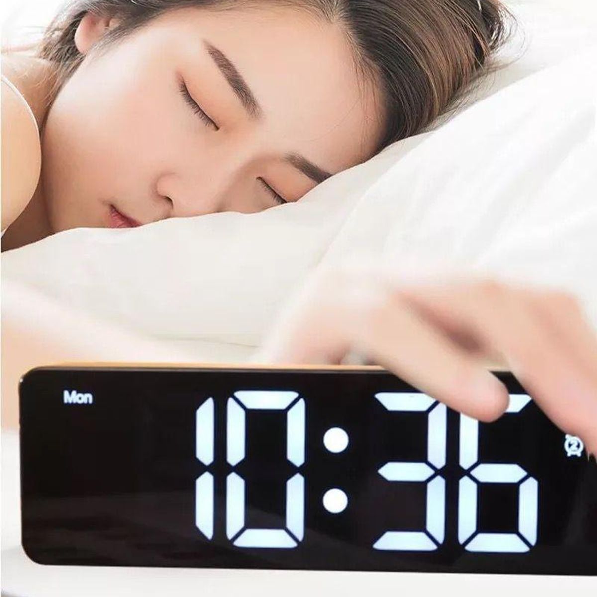 GENERICO - Reloj Despertador LED Digital con Temperatura y Alarma
