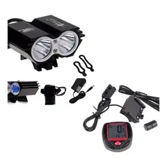 GENERICO - Linterna Frontal de Ciclismo 2400 Lúmenes y Accesorios