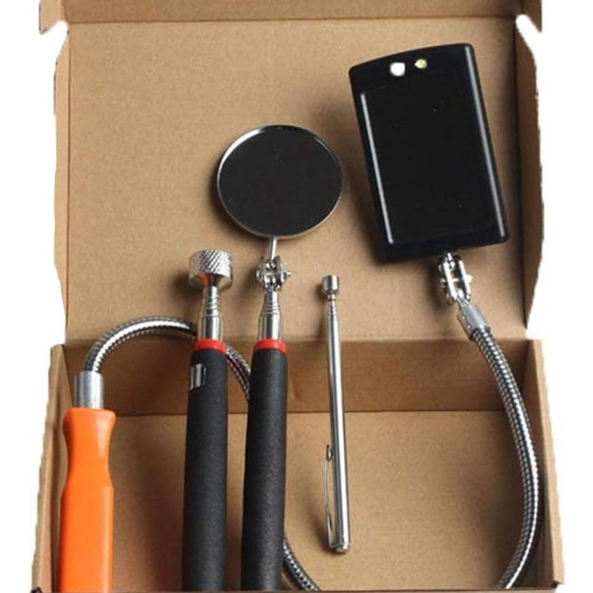 GENERICO - Set de Inspección Automotriz con Espejo y Imán Telescópico