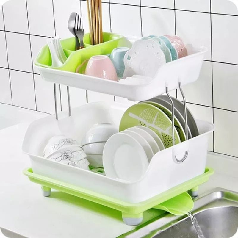GENERICO - Escurridor De Platos Secador Para Fregadero 2 Niveles.