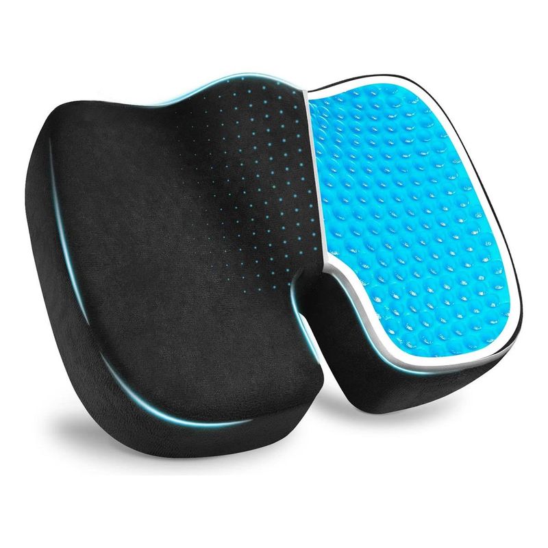 GENERICO - Cojín de Asiento Ortopédico Memory Foam con Gel Ergonómico