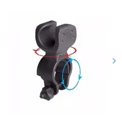 GENERICO - Soporte Regulable 360° para Linternas de Bicicleta