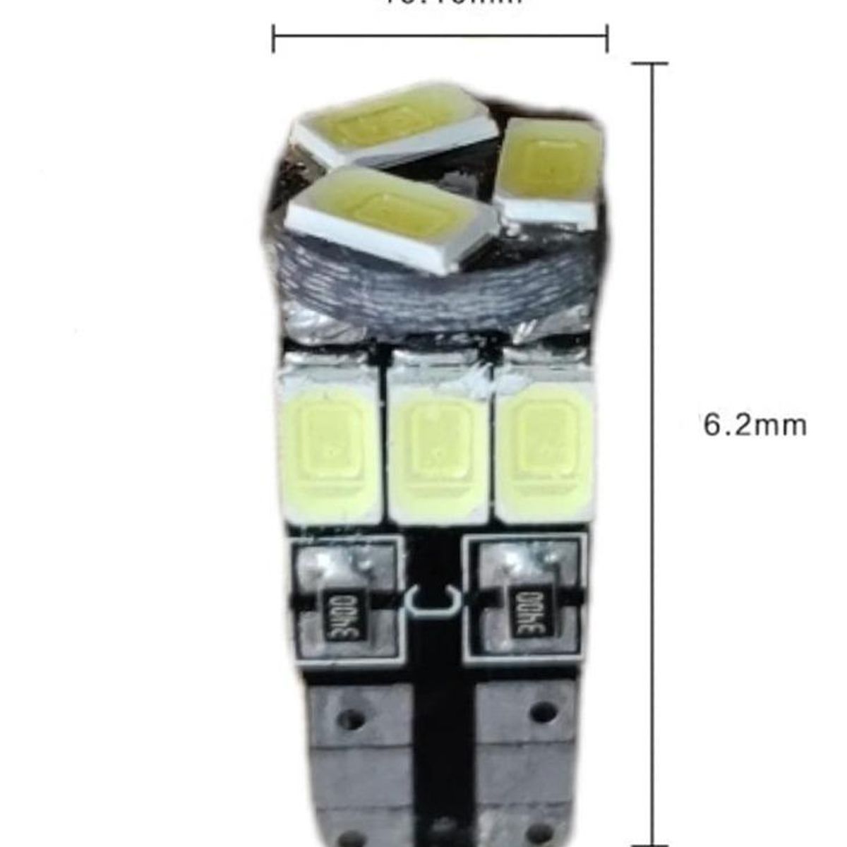 GENERICO - Ampolletas LED Canbus T10 12V 9 SMD para Autos