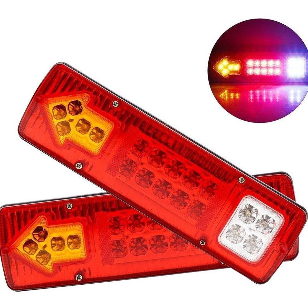 GENERICO - Par de Focos LED para Carro Arrastre 12-24V