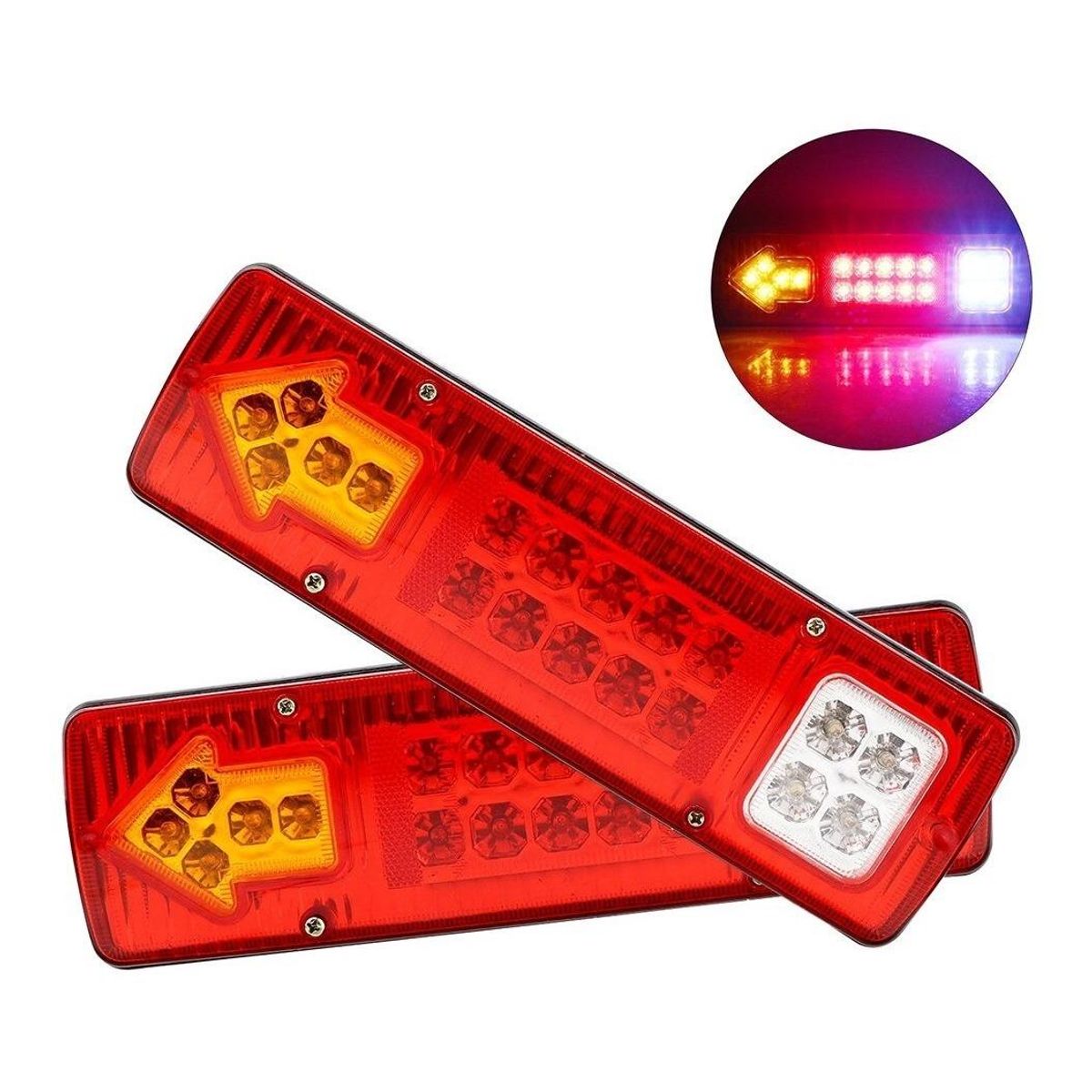 GENERICO - Par de Focos LED para Carro Arrastre 12-24V