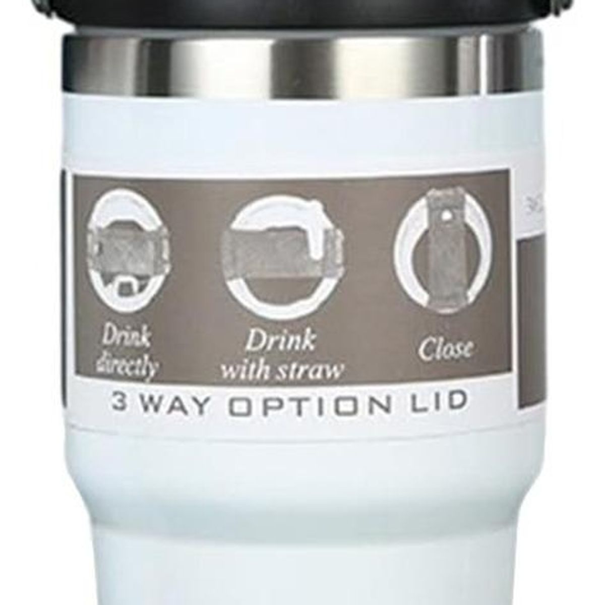 GENERICO - Vaso Termo Inoxidable de 600ml con Tapa y Asa