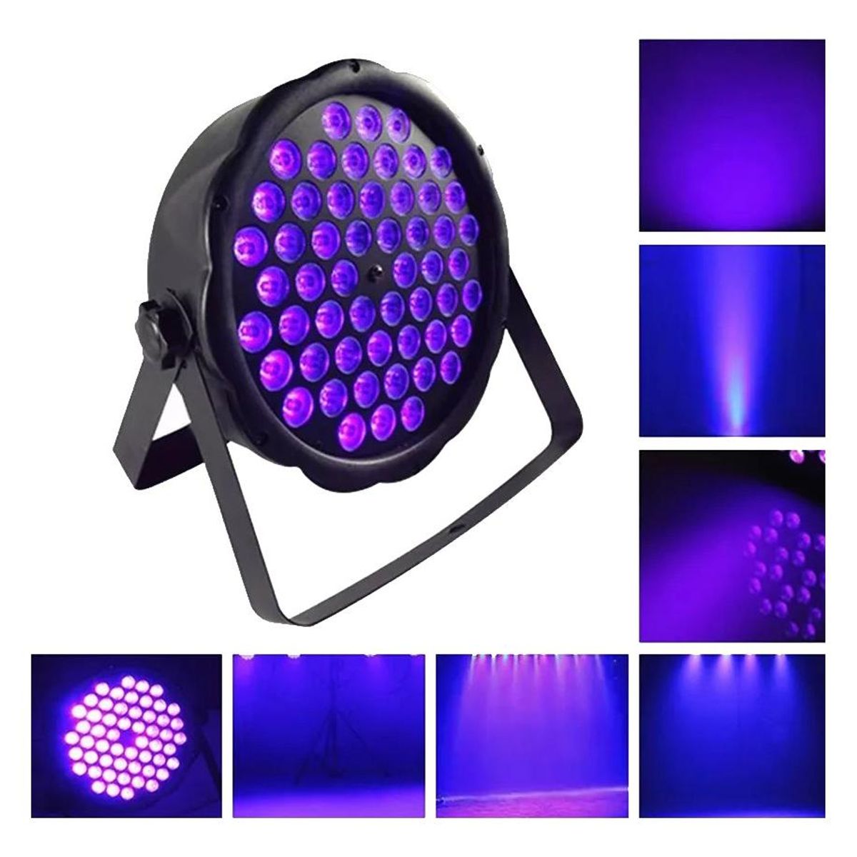 GENERICO - Foco LED UV Negro para Fiesta y Eventos DMX