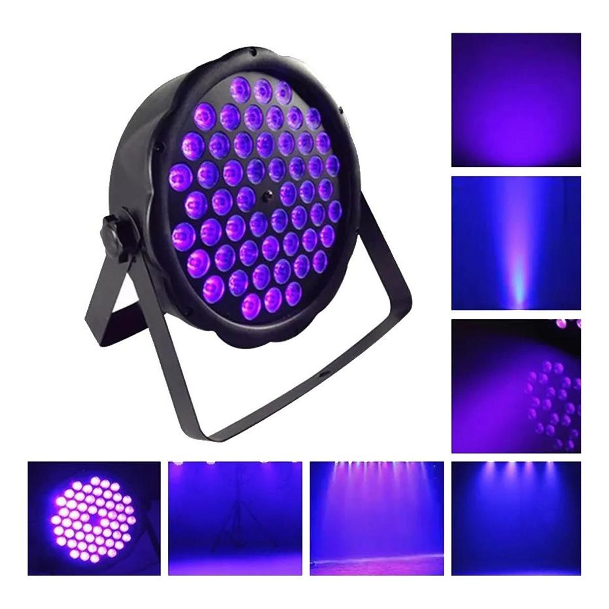 GENERICO - Foco LED UV Negro para Fiesta y Eventos DMX